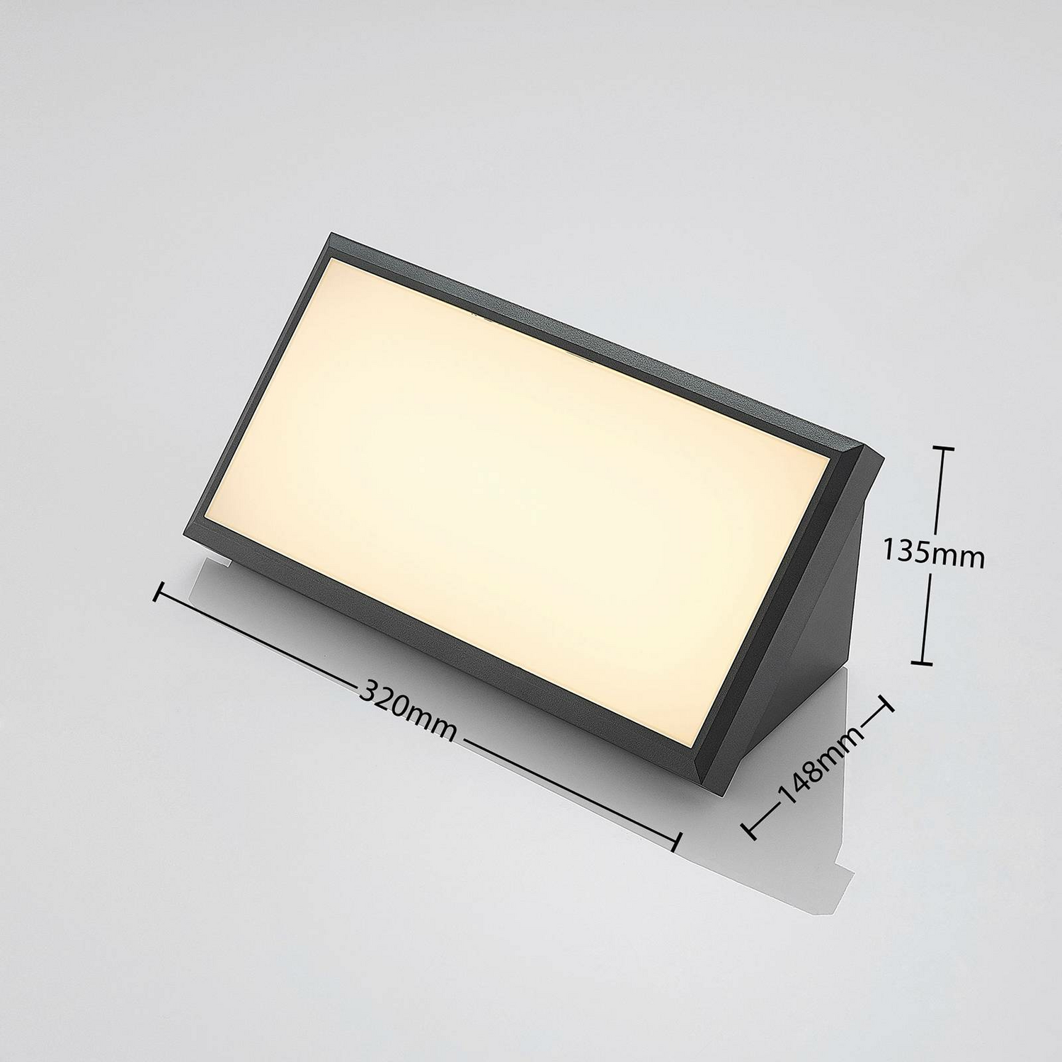 B-Ware Lindby Led Außenwandleuchte Abby Wandleuchte Wandlampe Leuchte 18 W Dunkelgra467