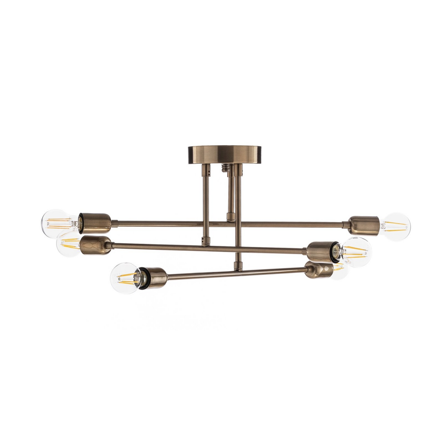 Deckenleuchte Flower 176, 6 Flammig Gold Antik Deckenlampe Lampe Leuchte Spot B-Ware - 8682870015555