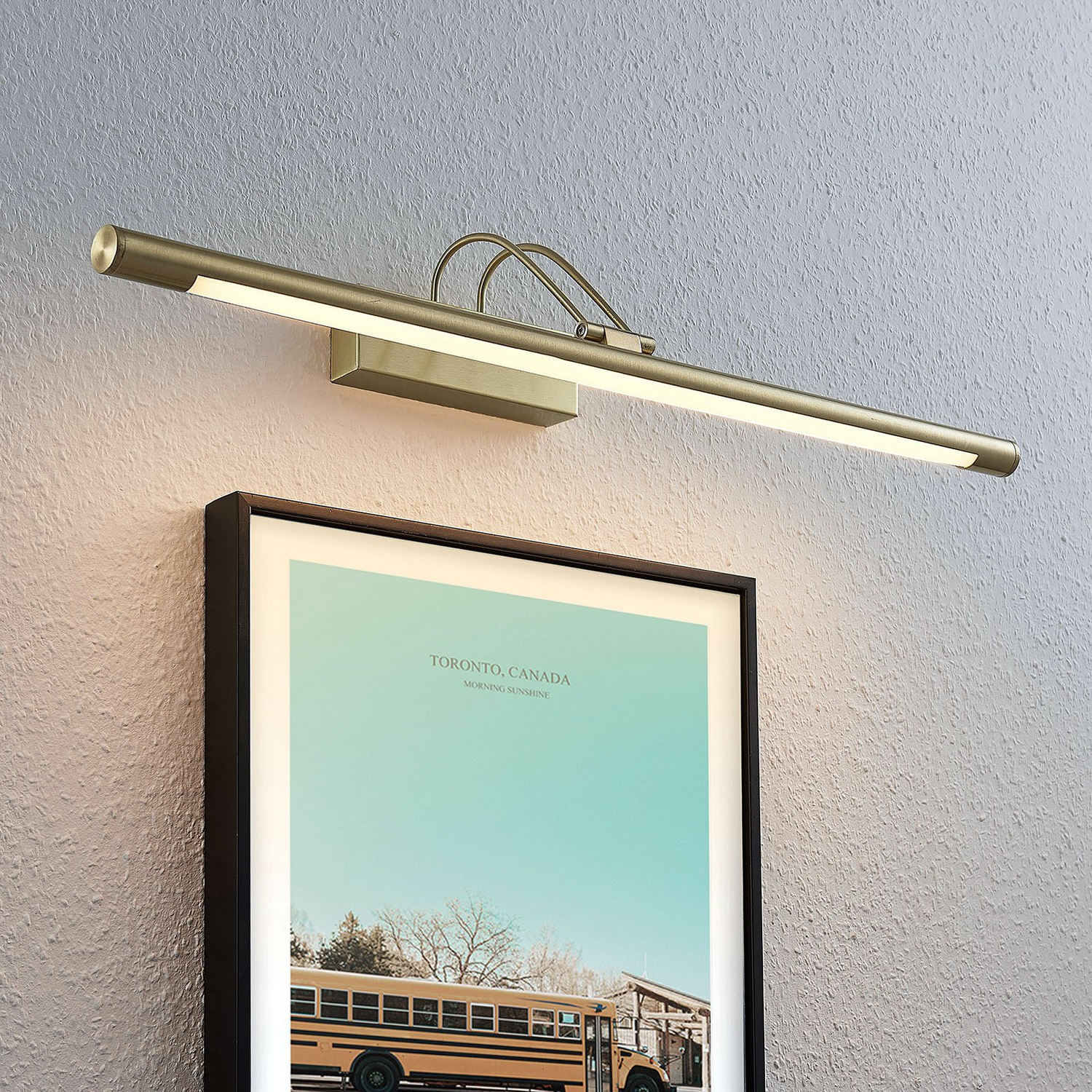 B-Ware Lindby Bilderleuchte Bilderlampe Led Mailine Messing Schalter Wandlampe