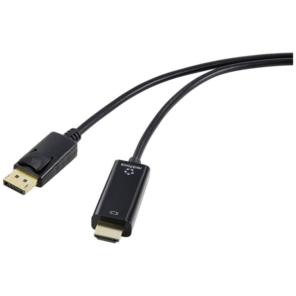 Renkforce DisplayPort / HDMI Adapterkabel Kabel Stecker Adapterstecker 4 STÜCK