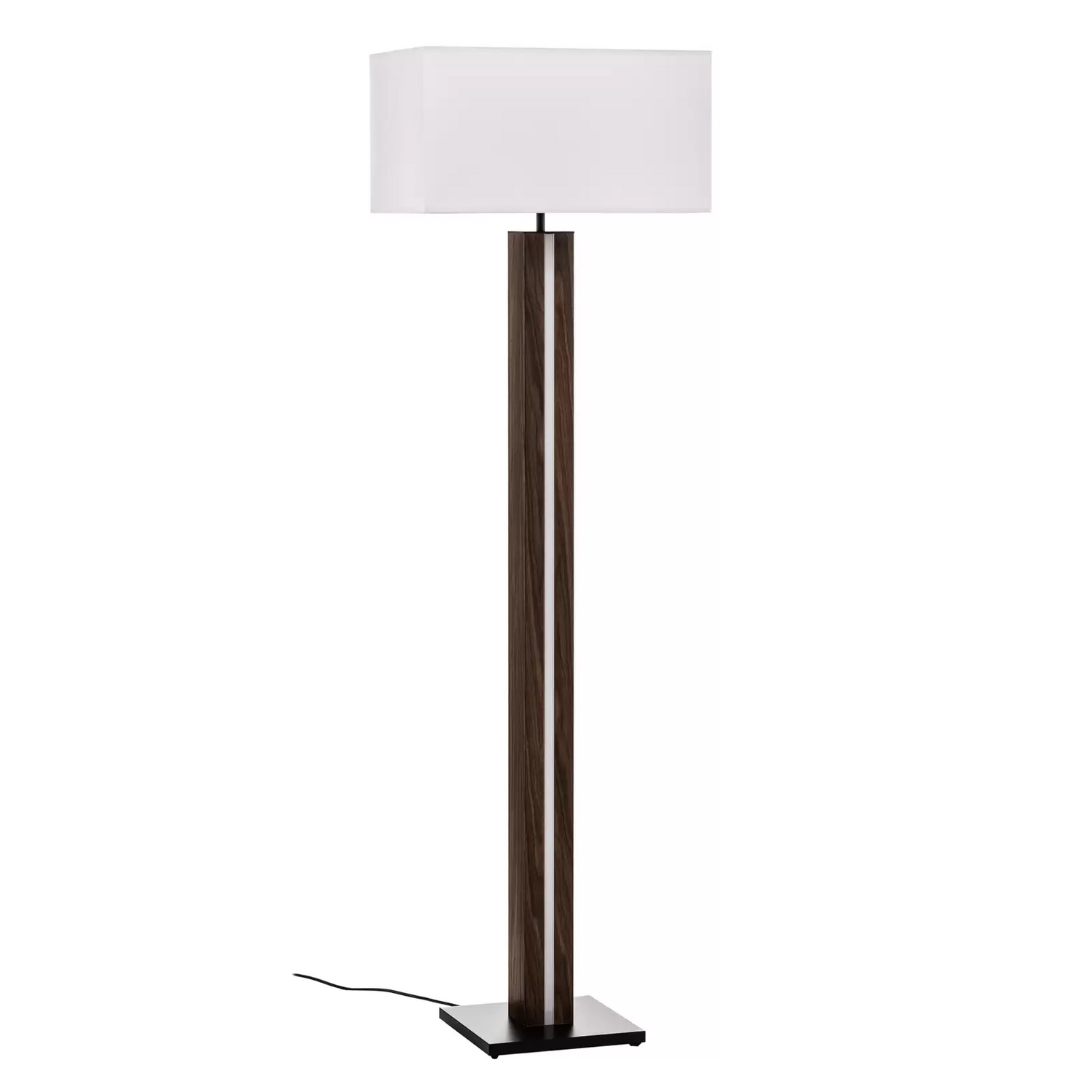 Stehlampe Elegance Dimmbar Nussbaumfurnier Weiß Stehleuchte Lampe Leuchte Spot B-Ware