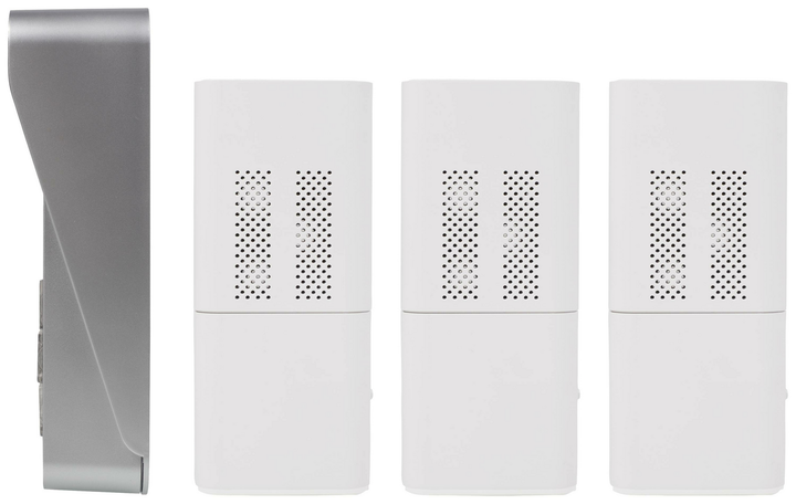 Byron Gegensprechanlage Funk Türsprechanlage Tür Sprechanlage Komplett Set Weiß  B-Ware