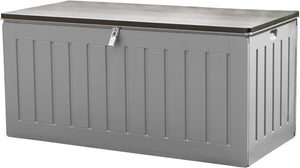 B-Ware Olsen & Smith Garten Aufbewahrungsbox 830l mit Vorhängeschloss 160x78x76cm grau