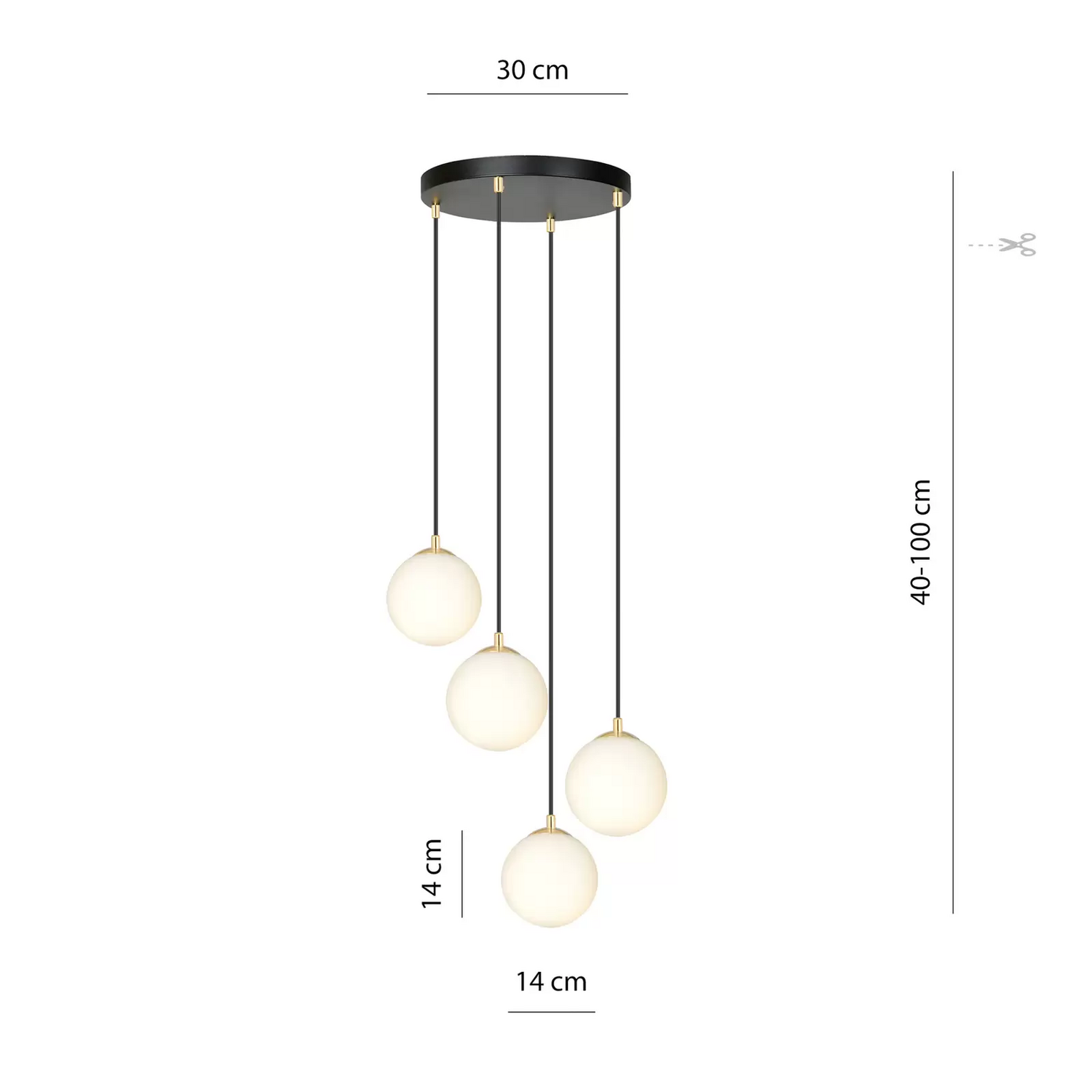 B-Ware Euluna Glassy Hängeleuchte Hängelampe Leuchte Lampe Pendelleuchte Licht Schw599