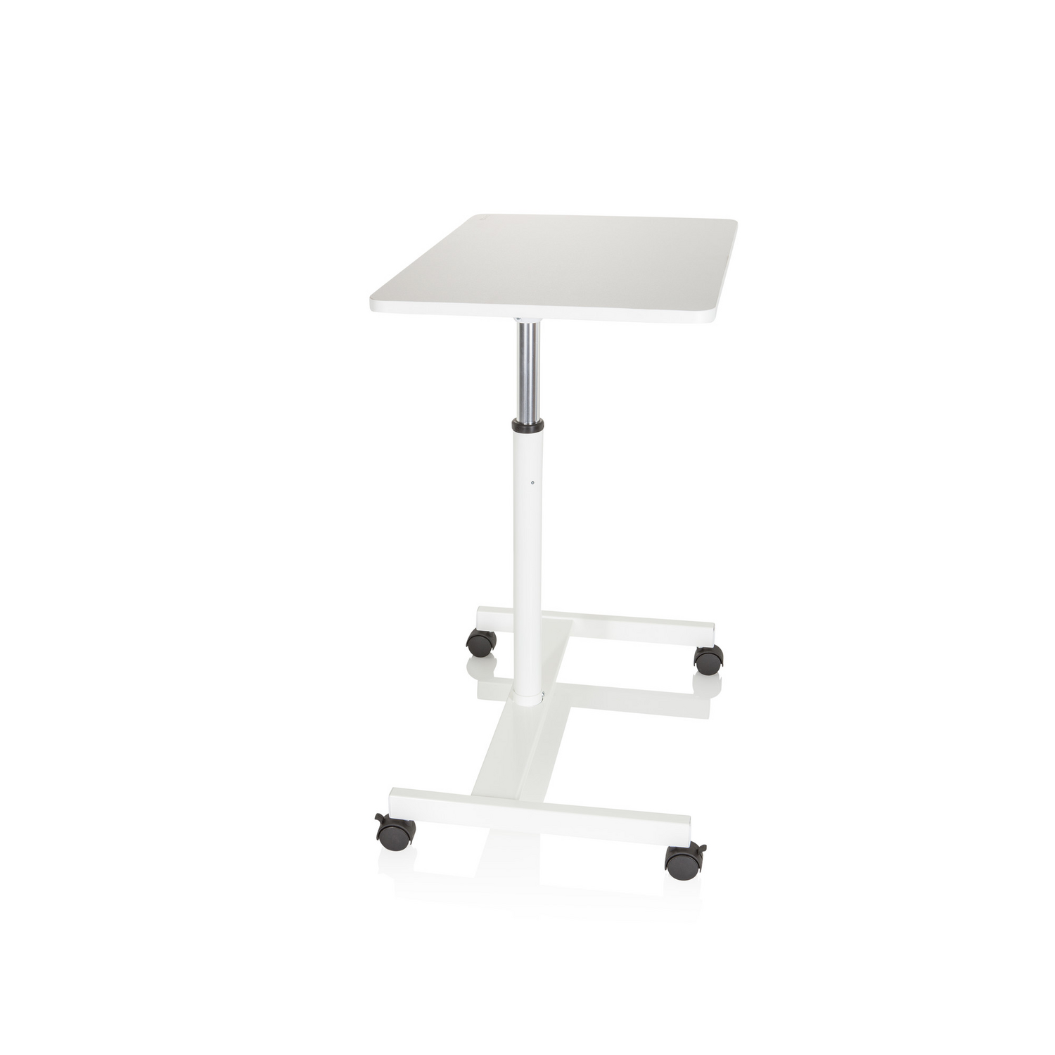 B-Ware Hjh Office Stand Vm Su Stehschreibtisch Stehtisch Laptopständer Mit Rollen Weiß