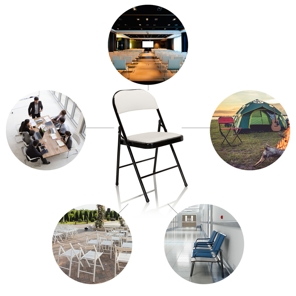 B-Ware Hjh Office Konferenzstuhl / Besucherstuhl / Klappstuhl Tudela Pu Weiß Stuhl S731