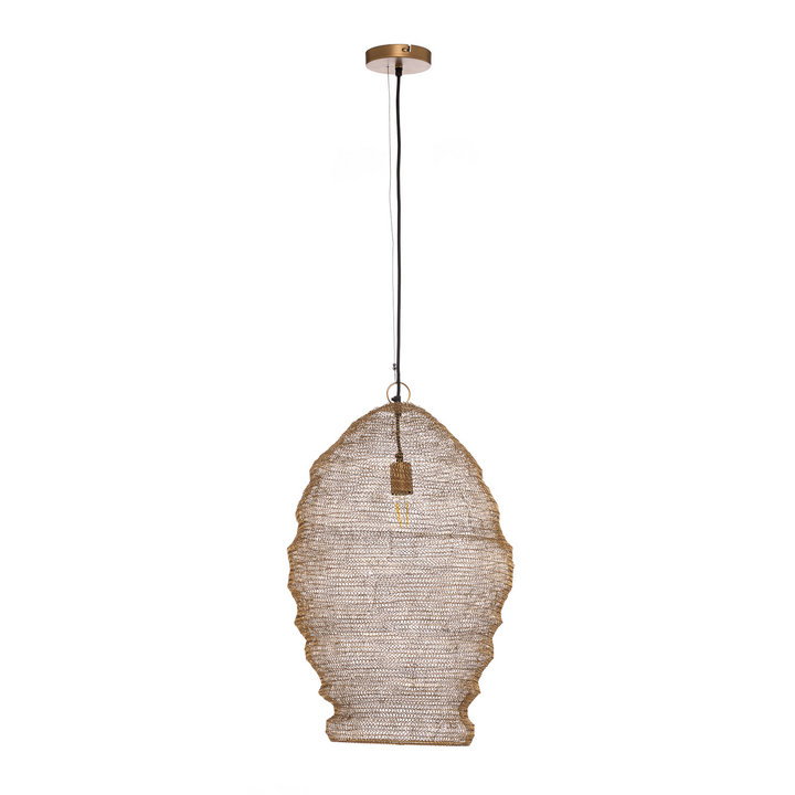 Lindby Hängeleuchte Eldric Hängelampe Lampe Leuchte ø 40 Cm Goldfarben Eisen E27 B-Ware