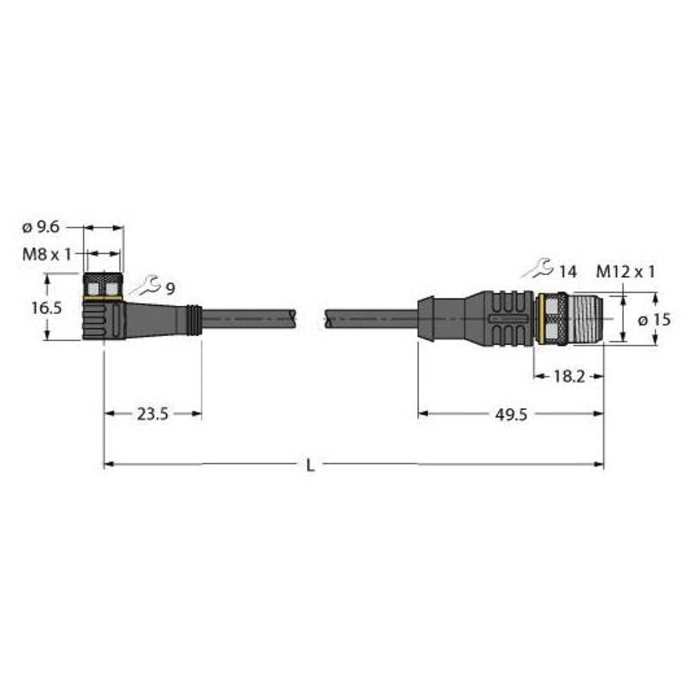 Turck 6626827 Sensor-/Aktor-Steckverbinder konfektioniert Verbindungsleitung