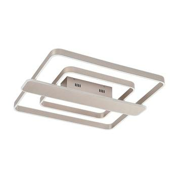 Lucande Linetti Led Deckenlampe Deckenlampe Deckenleuchte Led Eckig Nickel 70cm B-Ware - 4251911710830