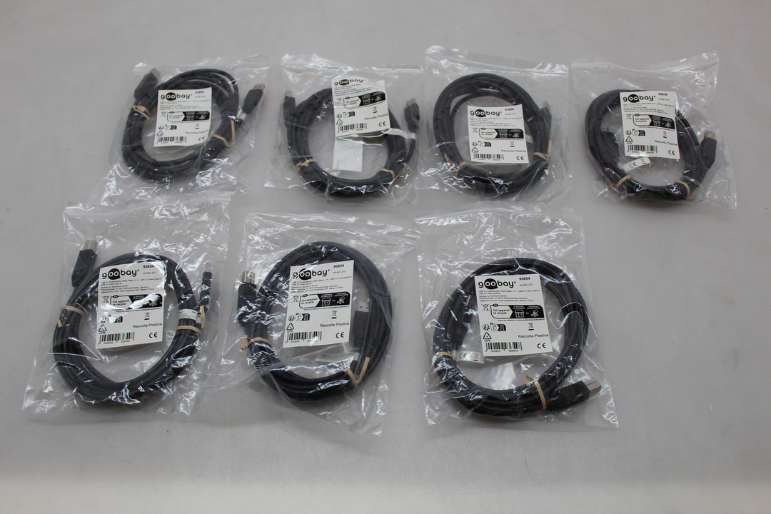 Goobay Usb Kabel Super Speed 3m Schwarz Usb A Zu Usb B 7 Stück B-Ware