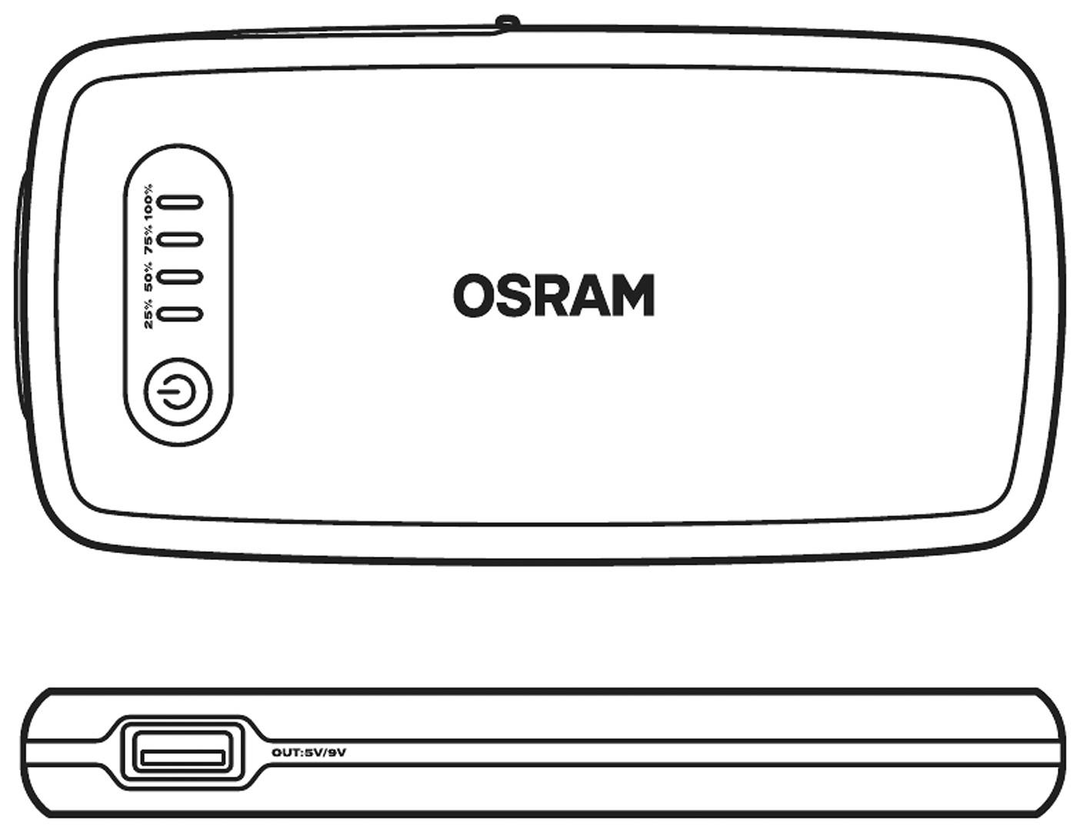 Osram Auto Schnellstartsystem Starthilfe Starthilfestrom Energiestation 12 V 150 A B-Ware