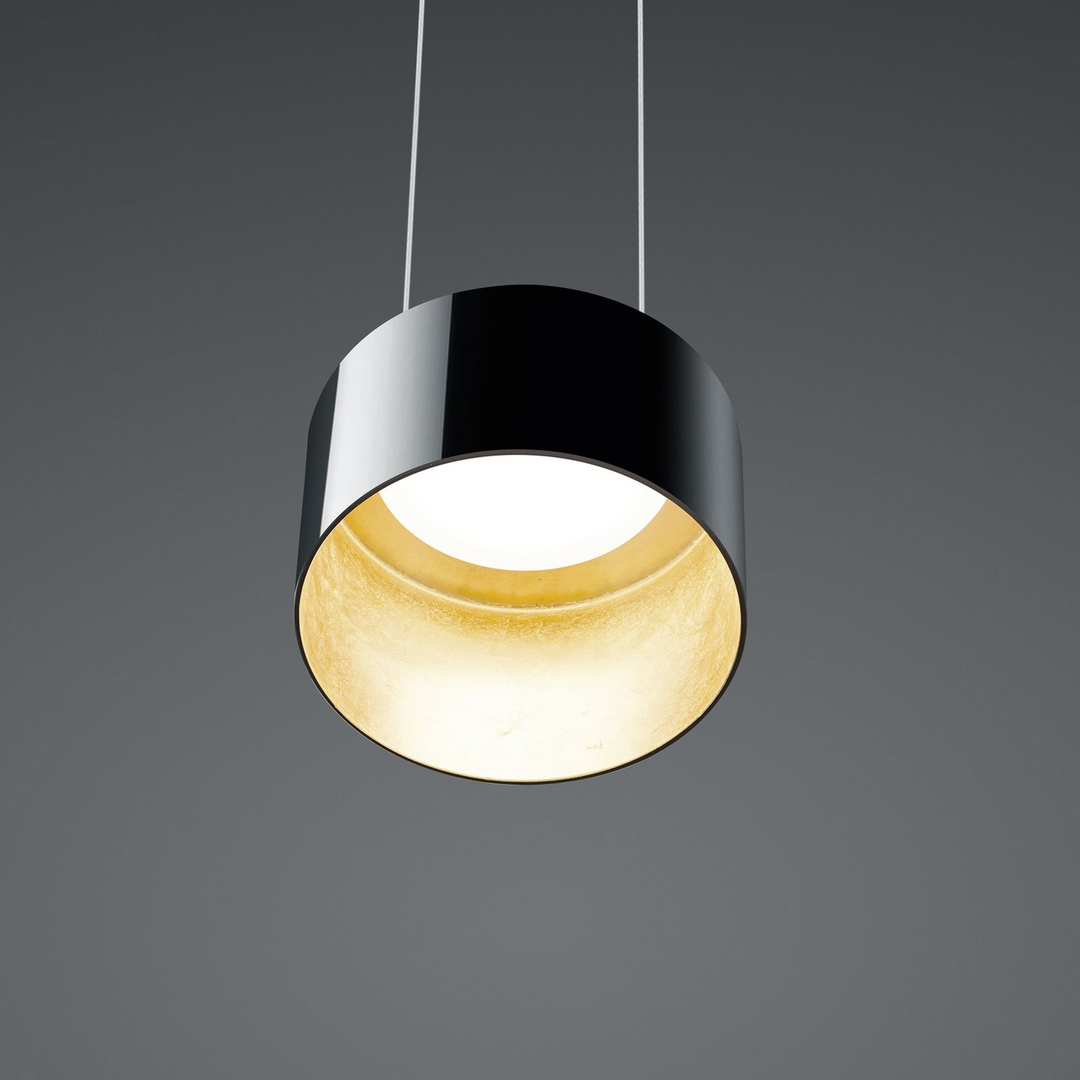 BANKAMP Luce elevata Grand 3fl. schwarz/innen gold Deckenlampe Deckenleuchte