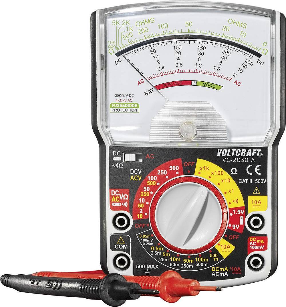 Voltcraft Hand Multimeter analog VC-2030A Strommessung Strommessgerät Stromgerät