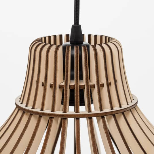 Euluna Hängeleuchte Barrel 2 Fl. Holz Hängelampe Deckenlampe Lampe Leuchte E27 B-Ware - 11815247239782