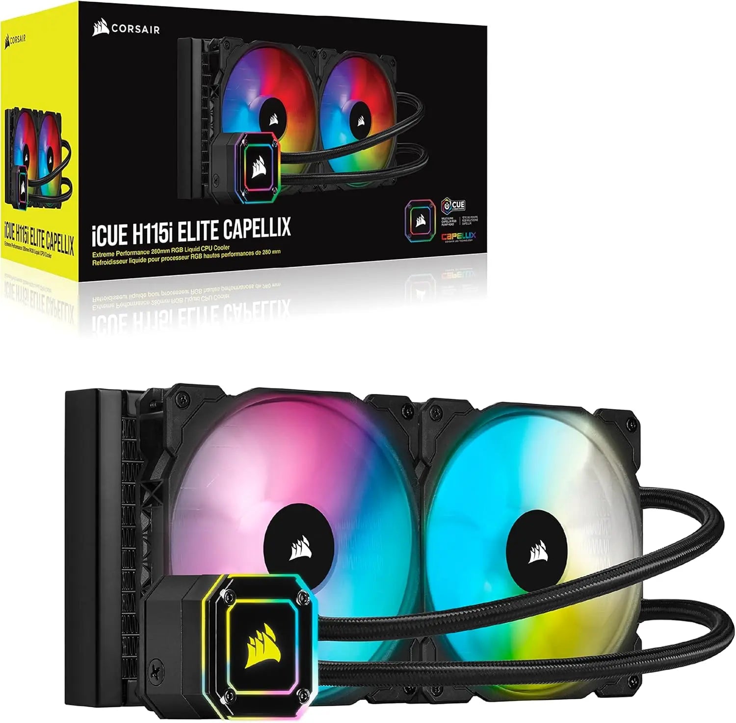 B-Ware Corsair Wasserkühlung Cpu Kühler Rgb Capellix I Cue H115i Elite Commander 280 Mm - 840006618768