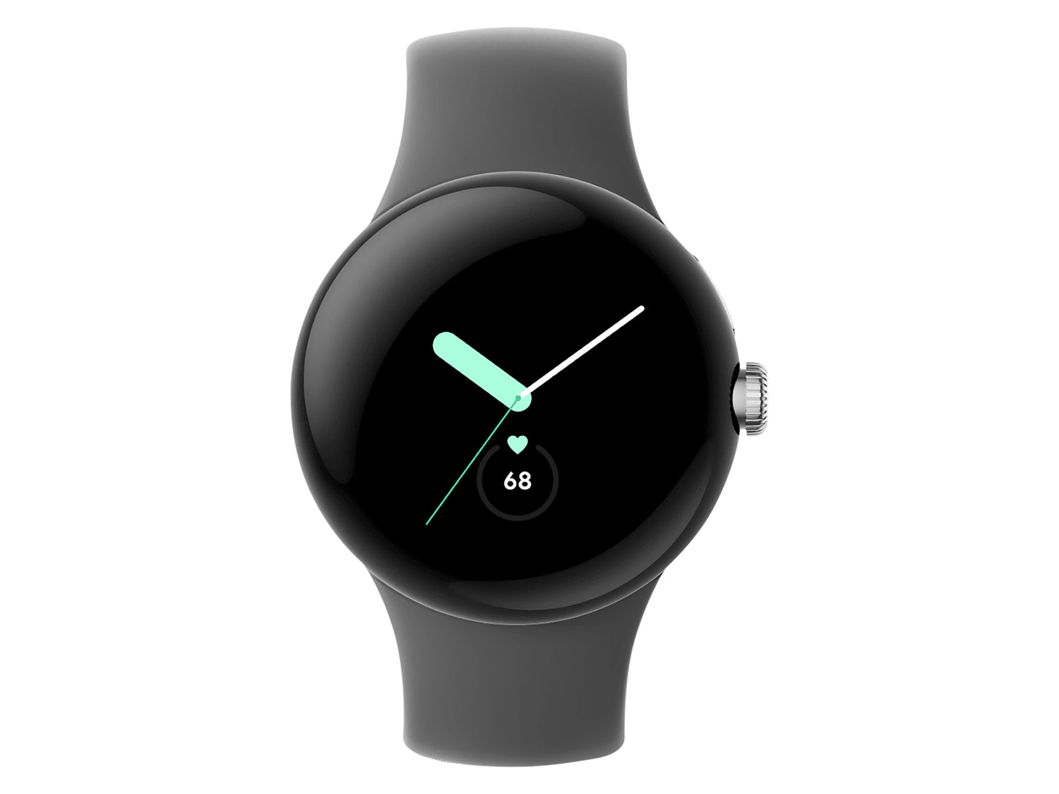 B-Ware Google Smartwatch Uhr Pixel Watch 4 G Polished Silver Sportarmband Charcoal - 840244600372