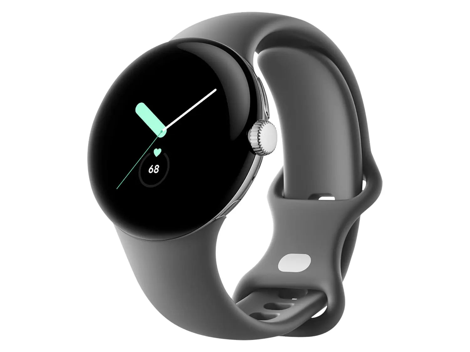 B-Ware Google Smartwatch Uhr Pixel Watch 4 G Polished Silver Sportarmband Charcoal - 840244600372