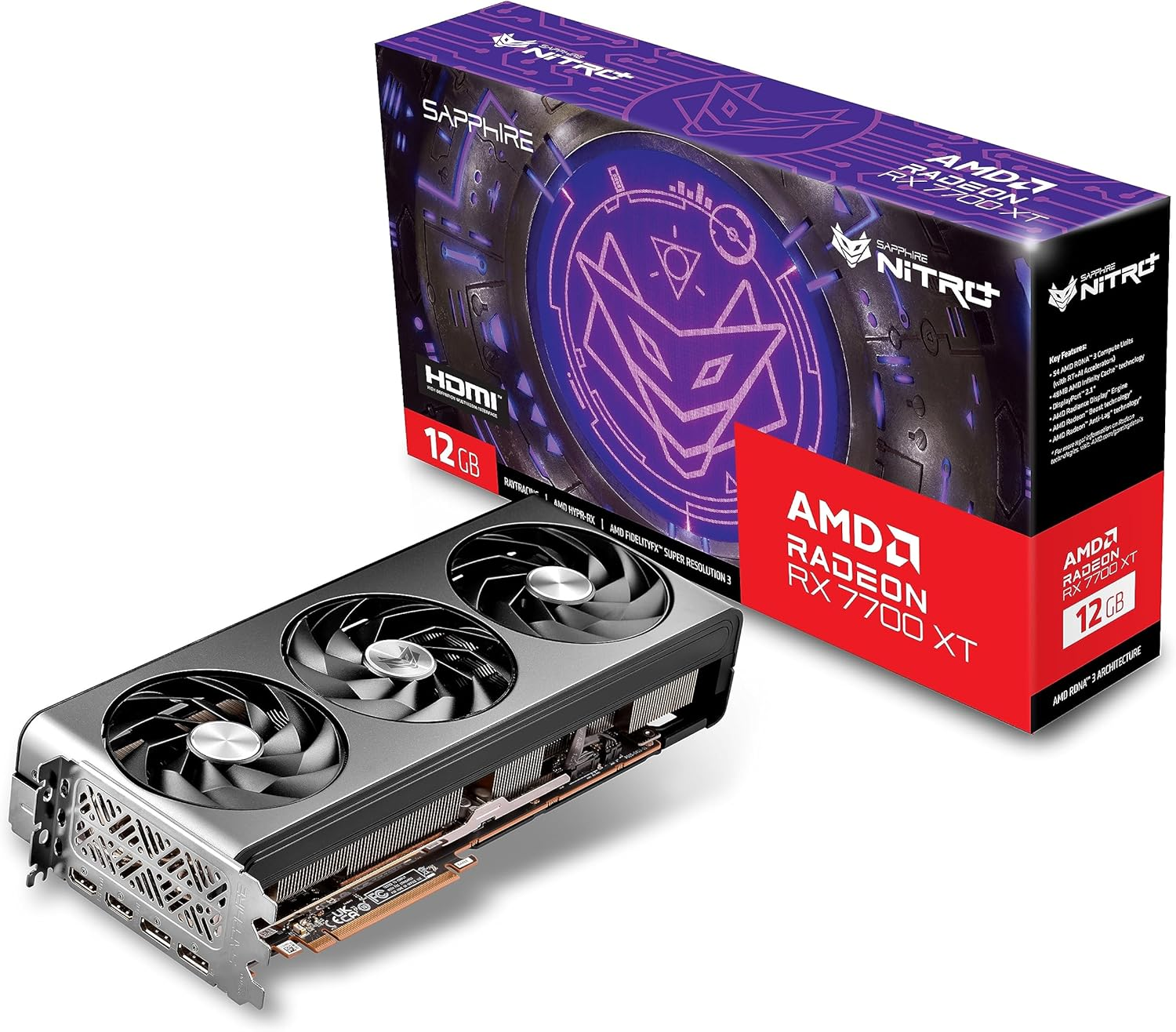 B-Ware Sapphire Nitro+ Amd Radeon Rx 7700 Xt Grafikkarte 12 Gb Gddr6 Amd Rdna 3 Pc - 840777089774