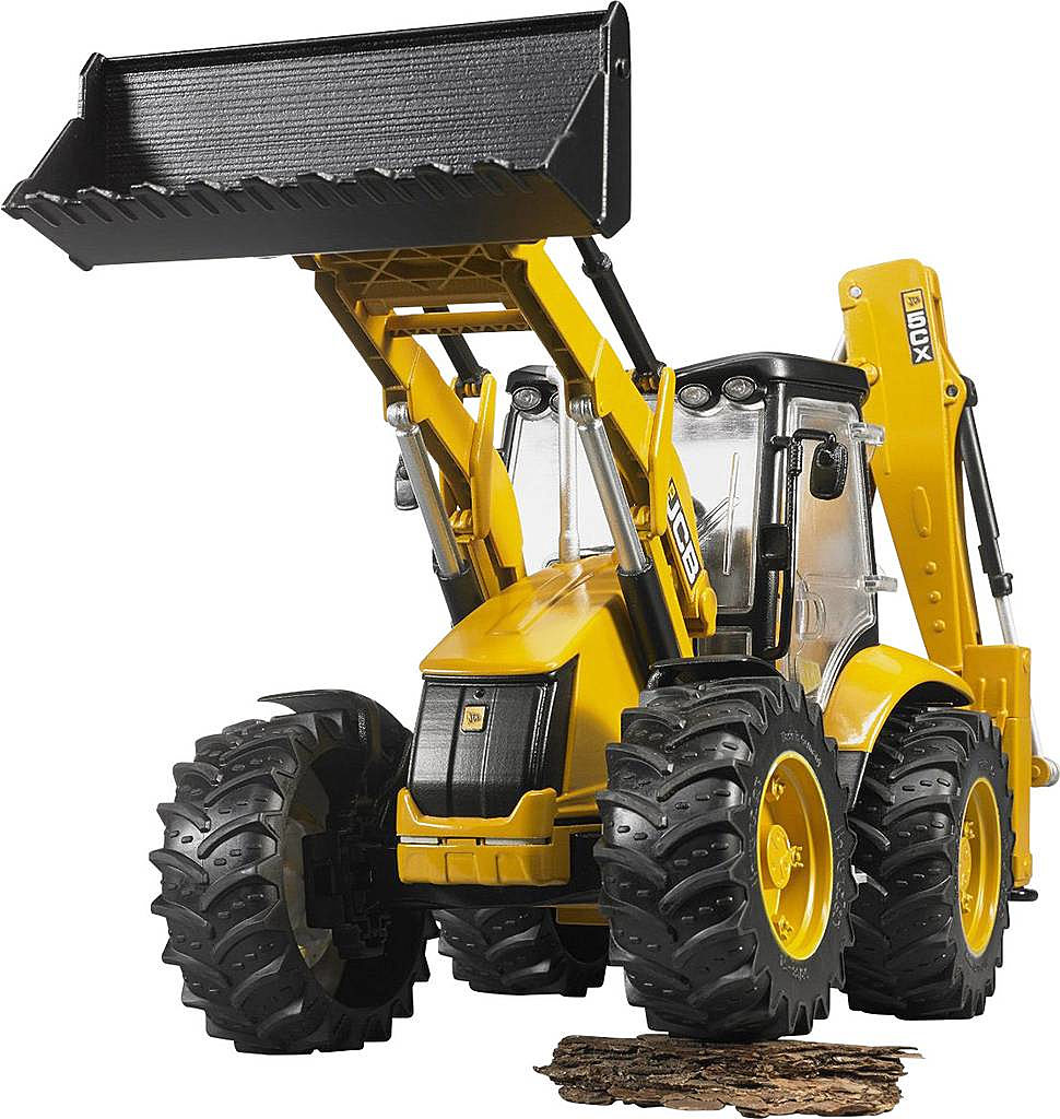 B-Ware Bruder Jcb Cx Eco Baggerlader Lenkbar 4 Radlenkung 1:16 Kippbare Frontschaufel
