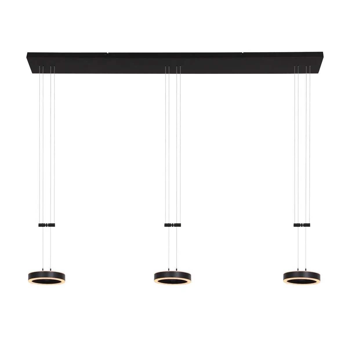 B-Ware Steinhauer Hängelampe Pendelleuchte Piola Schwarz 3 Flammig Led Leuchte 120 Cm - 8430390266717