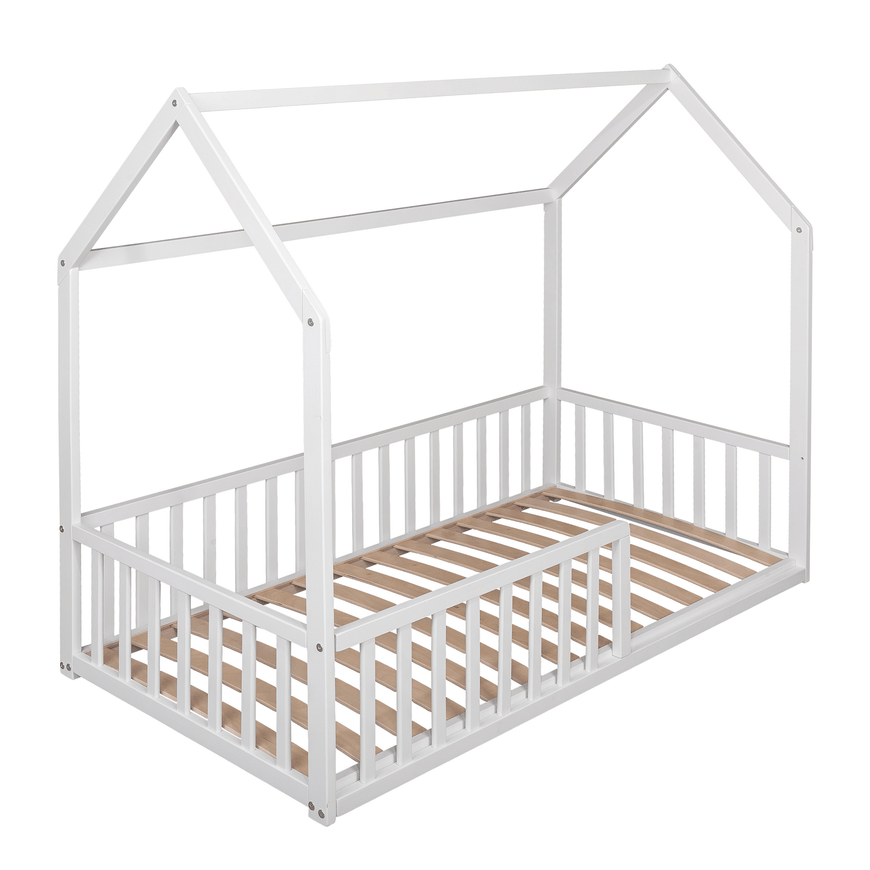 B-Ware Amal Ii Hausbett Tipi Kinderbett Babybett Baby Bett Bett Kinder Weiß 70 X 140 Cm