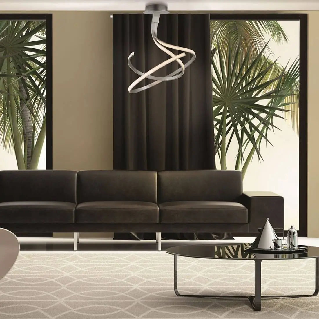 B-Ware Mantra Deckenleuchte Lampe Led Silber Innenbeleuchtung 50 W Wohnzimmer Esszimmer  - 8435153249815