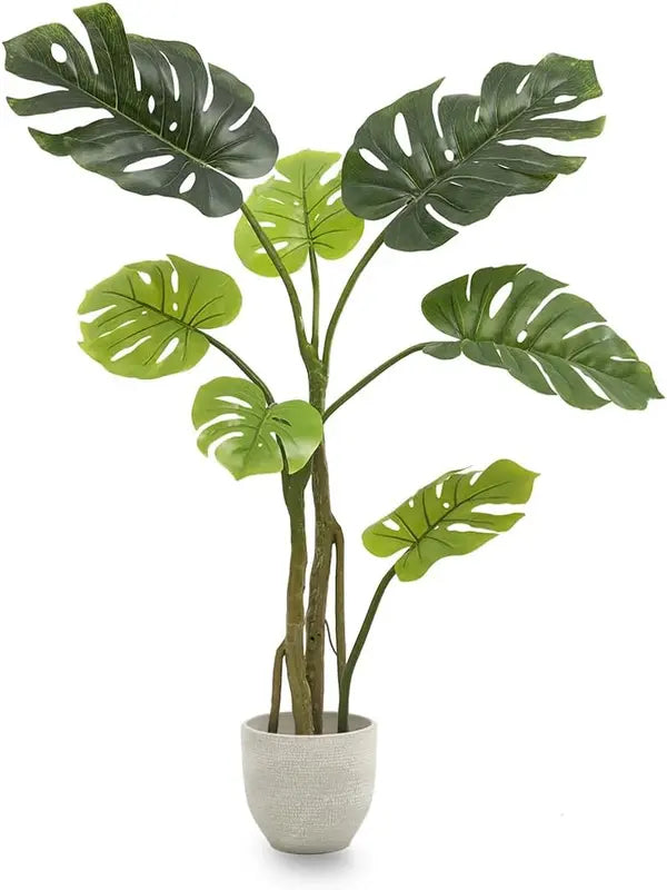 B-Ware Maia Shop Kunstpflanze Kunstblume Monstera Pflanze 120 Cm Schwarzer Plastiktopf - 8435240397030