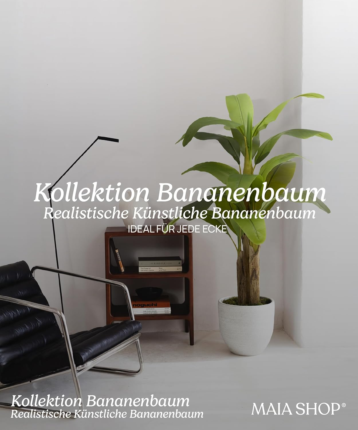 Maia Shop Künstliche Bananenpflanze Kunstpflanze Pflanzen Plastik 150 X 80 Cm B-Ware