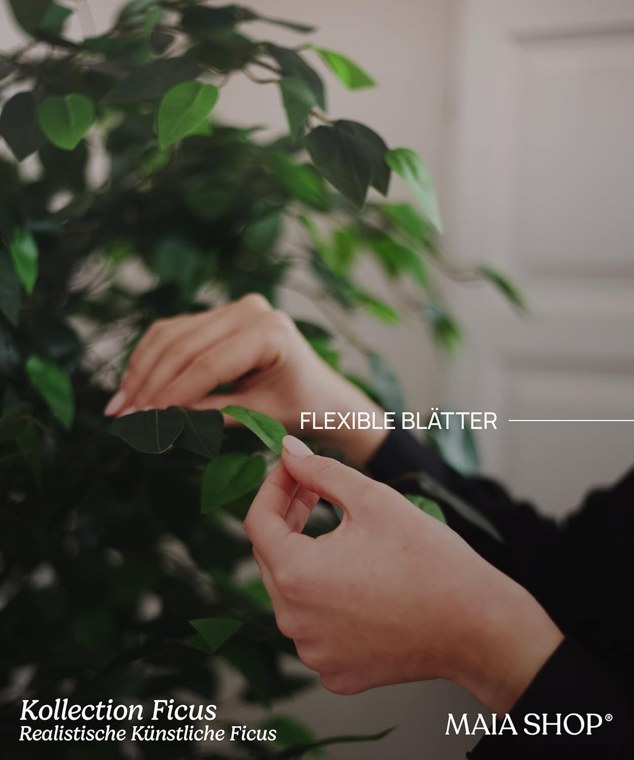 Maia Shop Ficus Kunstpflanzen Künstlicher Baum Kunstpflanze Mit Topf 190x100 Cm B-Ware - 8435240503905