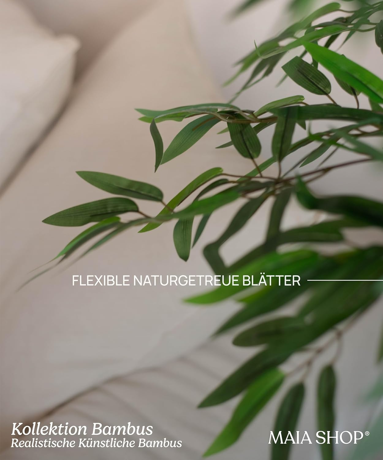 Maia Shop Kunstpflanze Künstlicher Bambus Kunstpflanze Kunstbaum 150 Cm B-Ware - 8435240993973