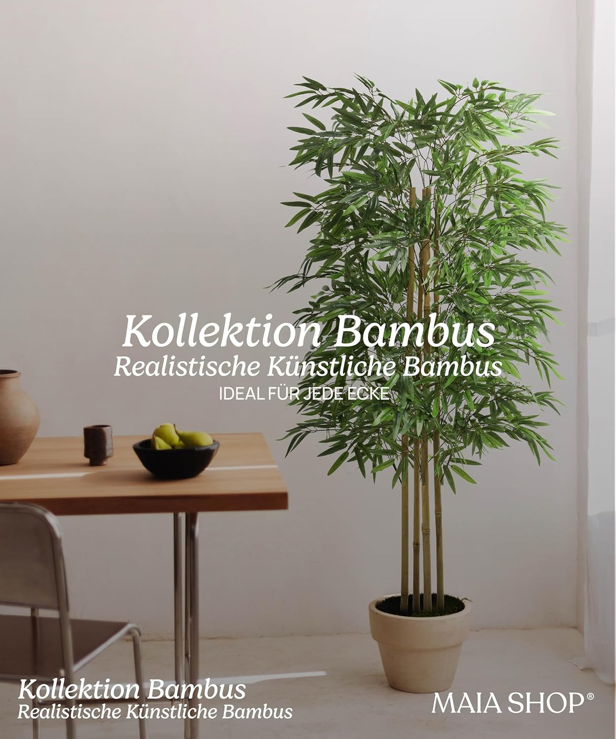 Maia Shop Kunstpflanze Künstlicher Bambus Kunstpflanze Kunstbaum 150 Cm B-Ware - 8435240993973