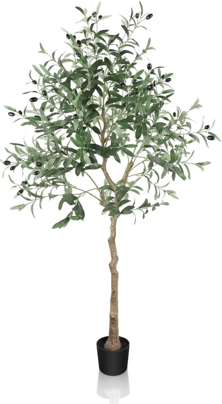 Yoleo Kunstpflanze Olivenbaum 150cm Kunstbaum Künstliche Pflanze Deko Baum B-Ware - 8435240999043