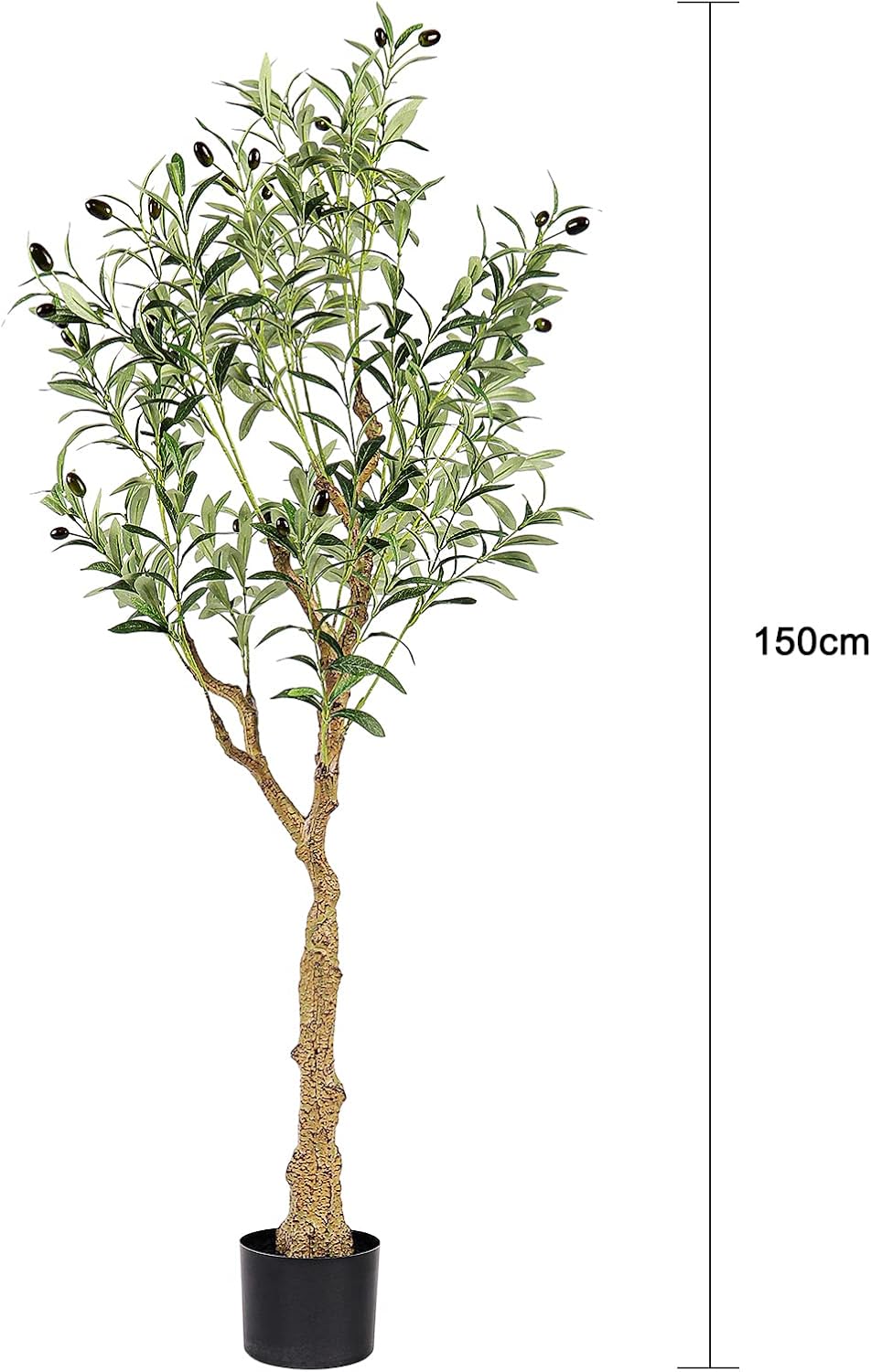 YOLEO Kunstpflanze Olivenbaum 150cm Kunstbaum Künstliche Pflanze Deko Baum490 - 8435240999043