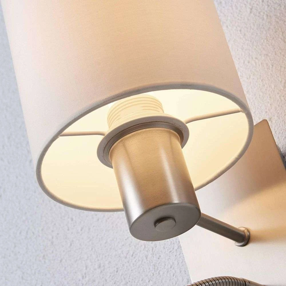 B-Ware Lindby Stoff Wandleuchte Shajan Led Leselicht Wandleuchte Bilderleuchte Leselampe