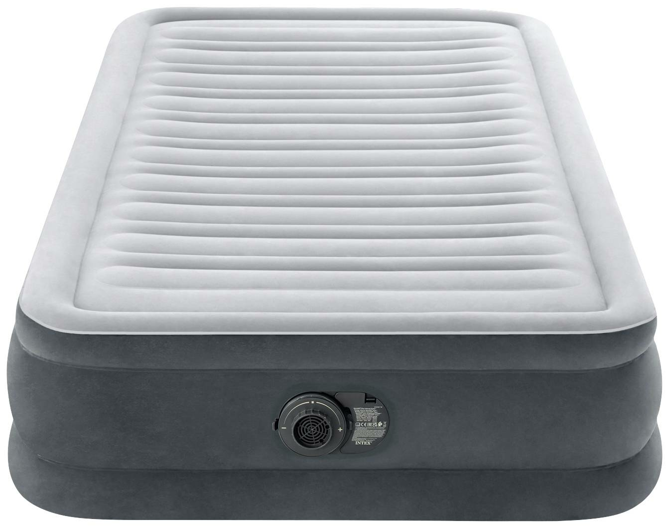 B-Ware Intex Twin Comfort Plush Airbed Luftmatratze Luftbett Matratze Fiber Tech Grau
