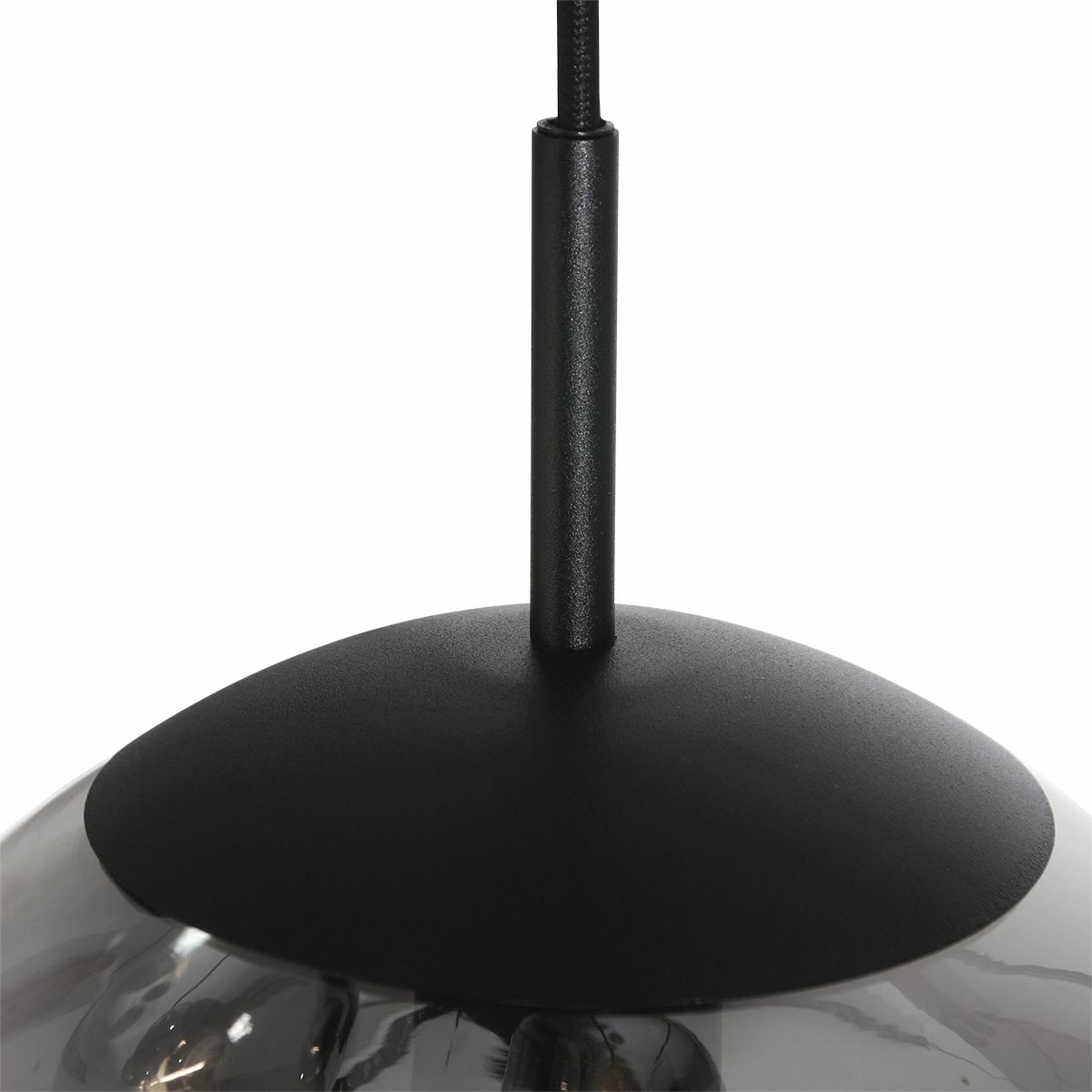 B-Ware Steinhauer Bollique Pendelleuchte Hängeleuchte Designerlampe Rauchglas Schwarz
