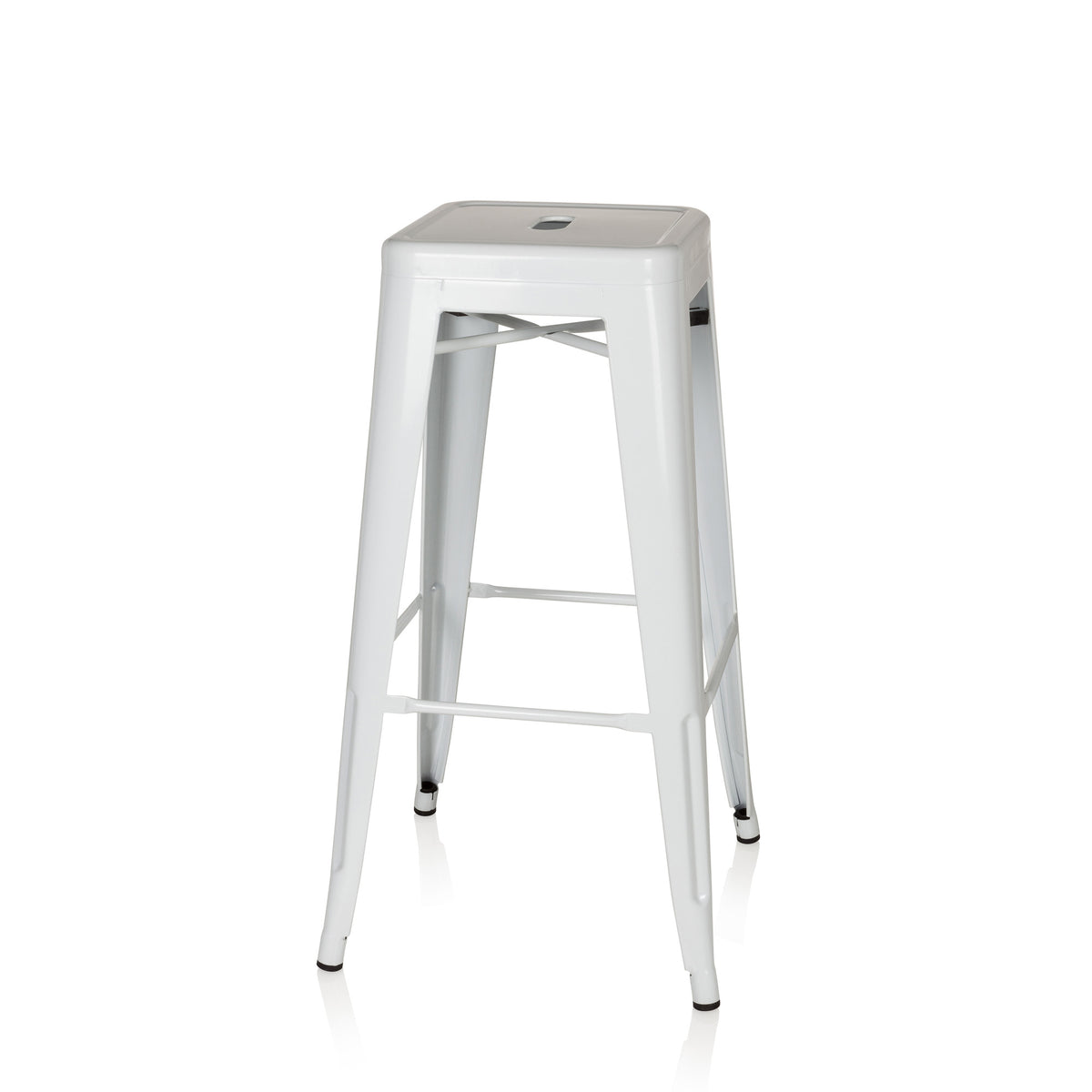 hjh OFFICE Barhocker VANTAGGIO HIGH metallic weiss Hocker Sitzmöbel Möbel Sitz - 4251084662301