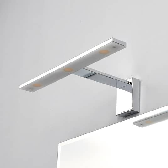 B-Ware Lindby LED-Spiegelleuchte Leuchte Lampe Wandleuchte Badlampe IP44 Lorik chrom