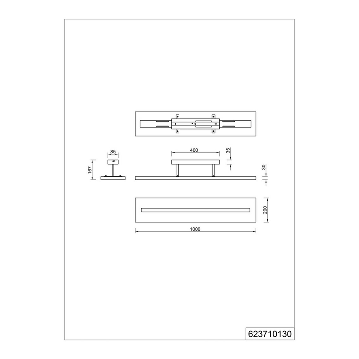 Trio Led Deckenlampe Brad Deckenlampe Deckenstrahler Hängelampe Lampe Led 27 W B-Ware