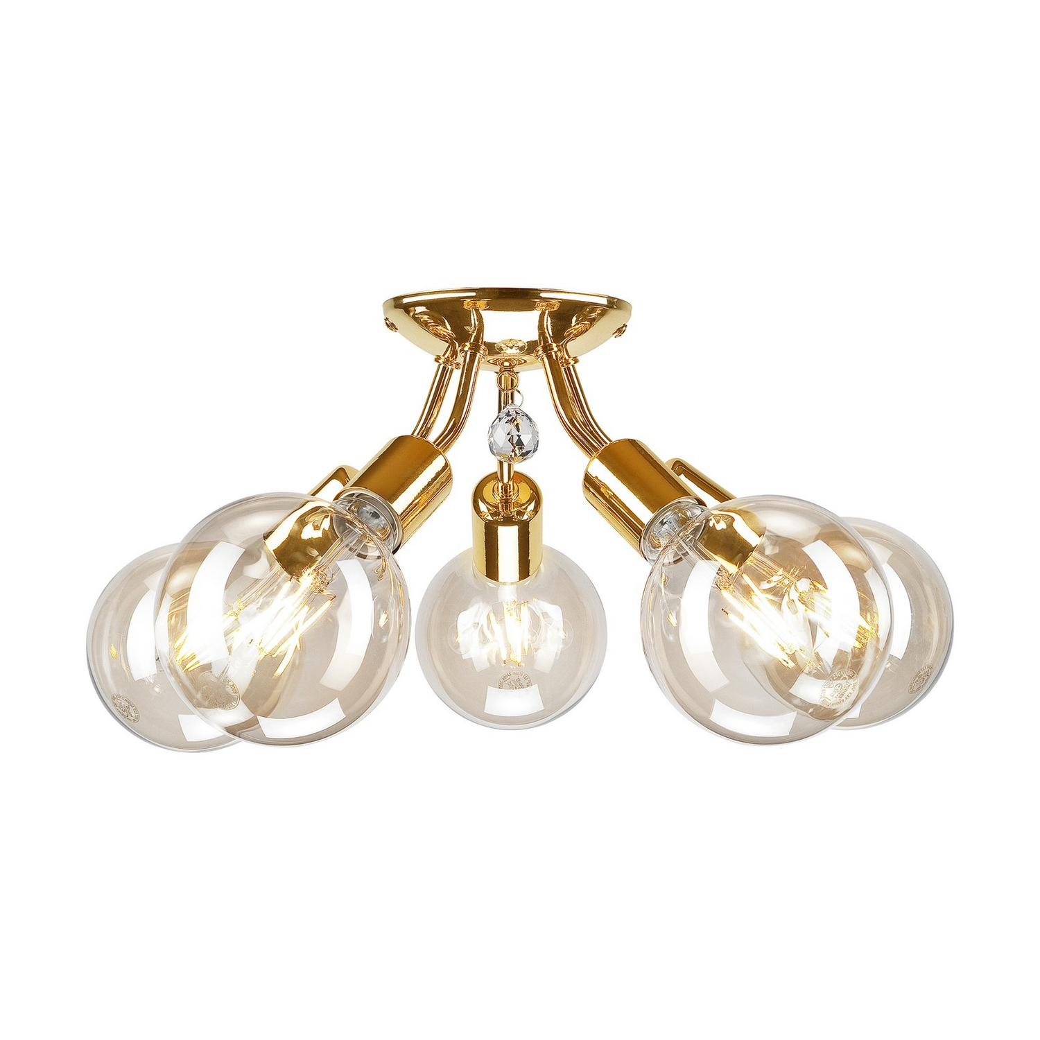 Lamkur Deckenleuchte Romie Deckenlampe Deckenlicht Licht Lampe Fünfflammig Gold B-Ware - 5907687442374