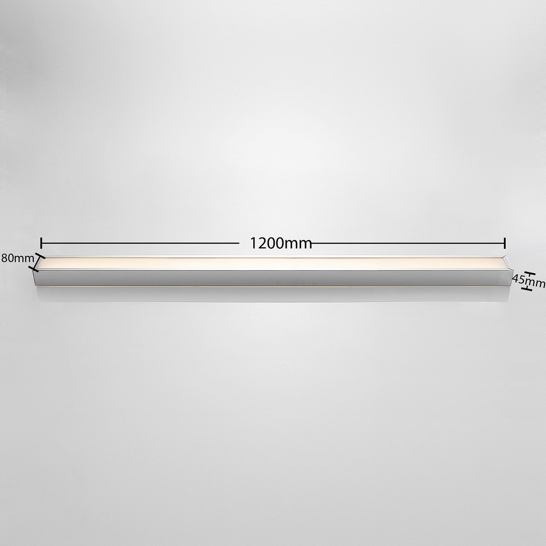 Lindby Layan LED-Bad-Wandleuchte Wandleuchte Lampe Badezimmerlampe chrom 120 cm