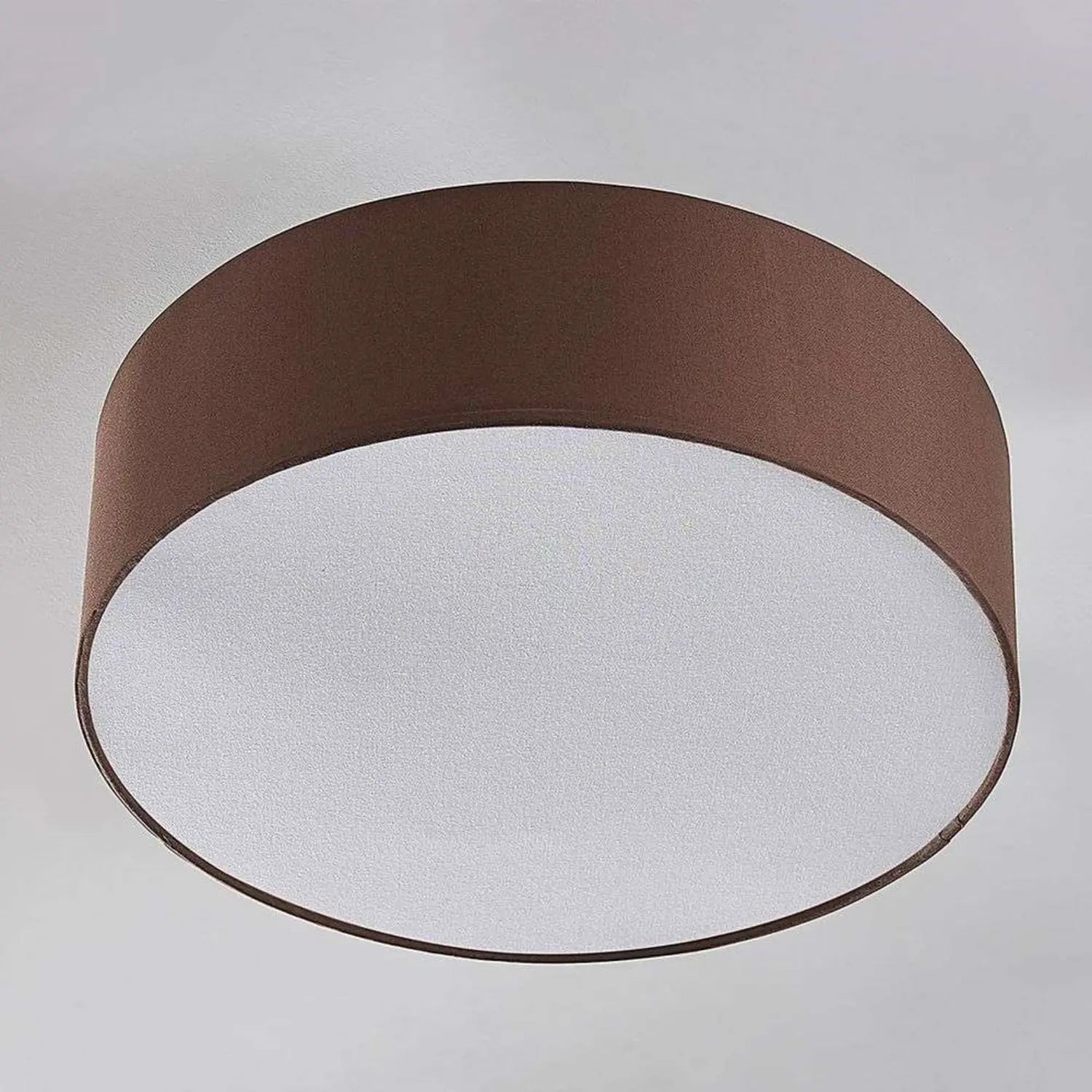 B-Ware Lindby Deckenleuchte Deckenlampe Sebatin Stoffleuchte Braun Textil ø40cm E27 Led - 8502193006270