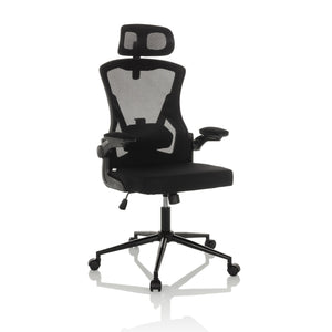 B-Ware hjh OFFICE Chefsessel ARIGANO Bürostuhl mit Wippmechanik und Kopfstütze schwarz
