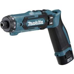 Makita DF012DSE 7.2V Li-ion Pencil Drill Driver Complete with 2 X 1.5 Ah Li-Ion Batteries and Charger Supplied in a Carry Case - 088381838009