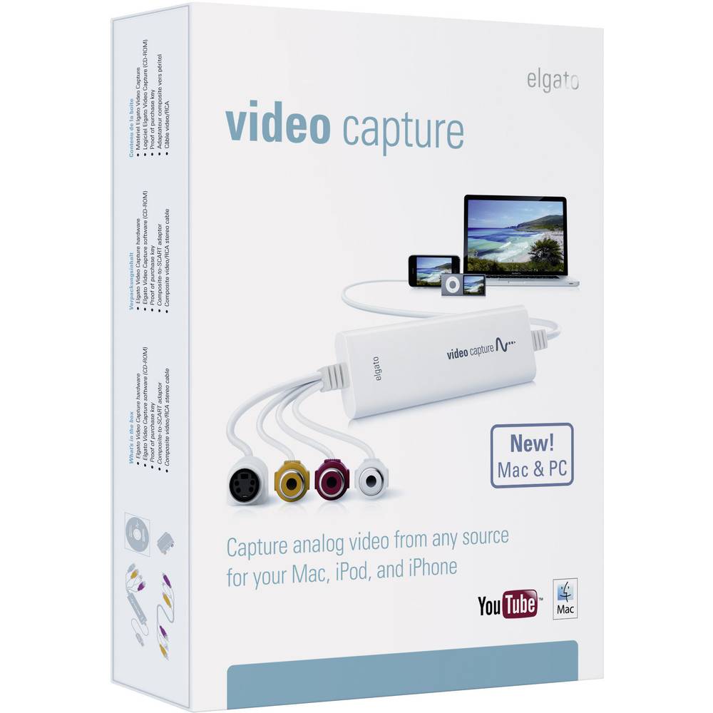 Elgato Video Capture – Capture Card mit USB 2.0 PC und MAC Video Grabber - 0852095000225
