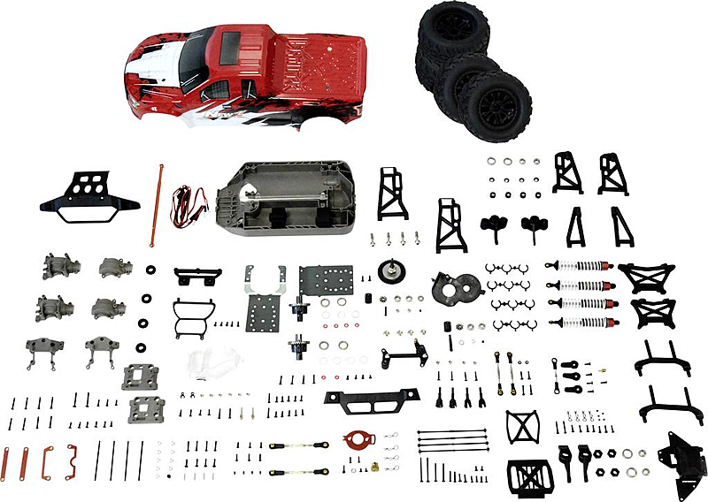 Reely New1 Voiture miniature radiocommandée 1:10 Monster Truck électrique à quatre roues motrices en kit