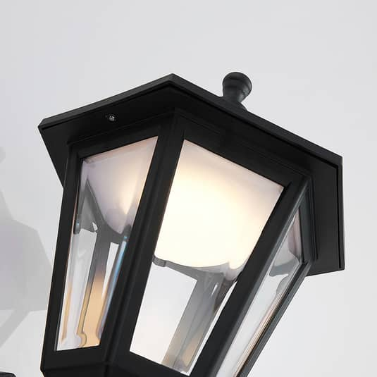 Lindby LED-Außenwandlaterne Iavo in Schwarz Gartenlaterne Wandleuchte Wandlampe
