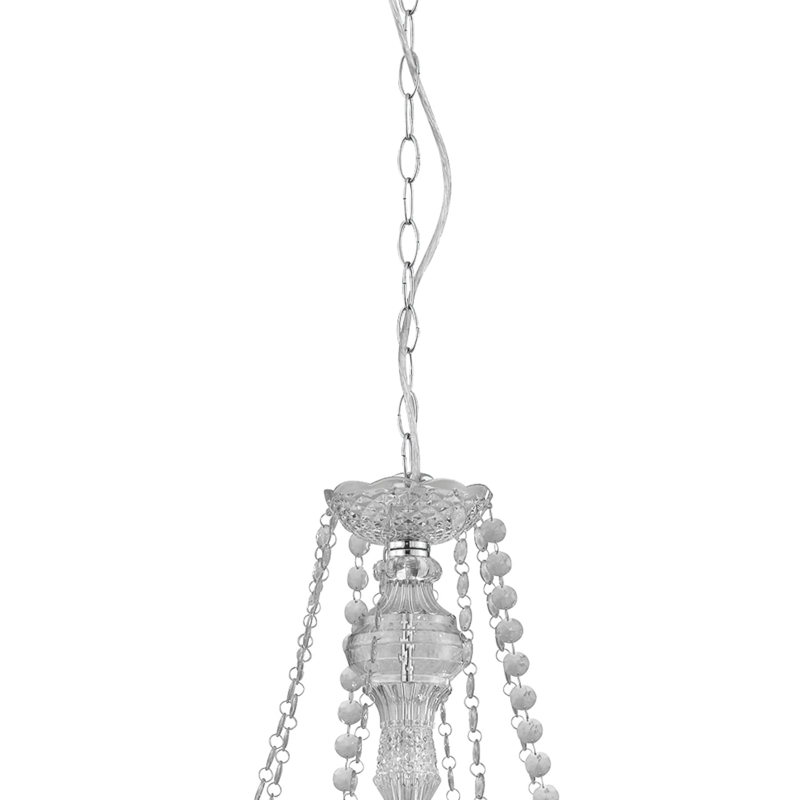 Searchlight Kronleuchter Hängelampe Marie Therese LED Leuchte dimmbar chrom 77cm - 5013874412386