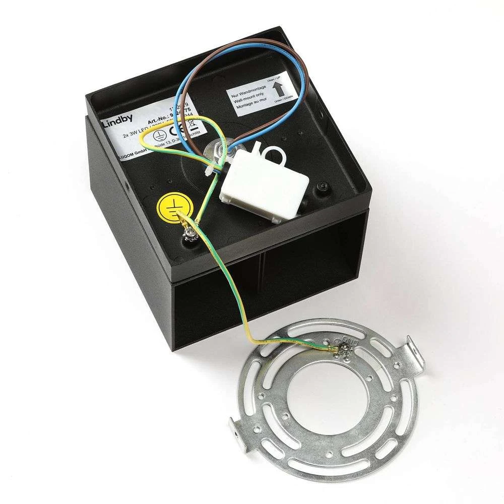 B-Ware Lindby Glyn Led Außenwandleuchte Gartenlampe Wandleuchte Led Außenlampe Schwarz