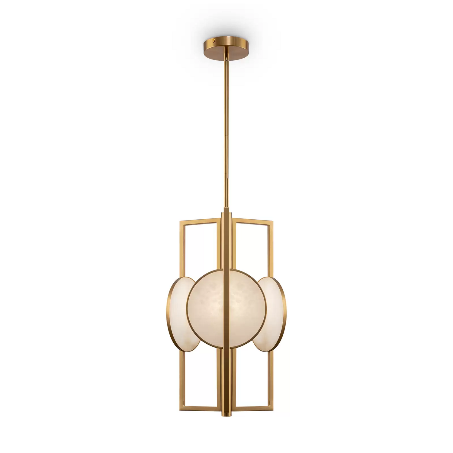 Suspension Maytoni Marmo, lampe suspendue, plafonnier, couleur or, 3 lumières